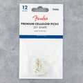 Fender Premium Celluloid Picks 351 Shape, Thin, White Moto, 12-Pack