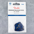 Fender Premium Celluloid Picks 351 Shape, Thin, Blue Moto, 12-Pack