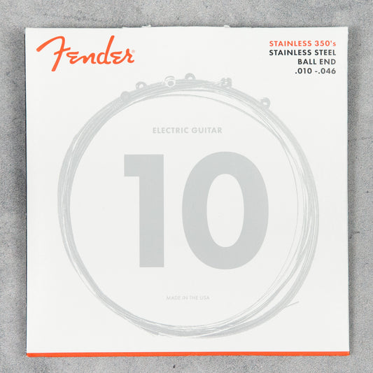 Fender Stainless Steel 350's Guitar Strings Ball End, .010-.046