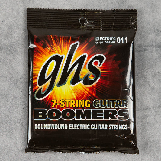 GHS Boomers 7-String Electric Guitar, 11-64, Medium Heavy Set