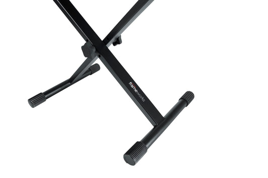 Gator Standard Keyboard Bench with Adjustable Deluxe Seat, Black