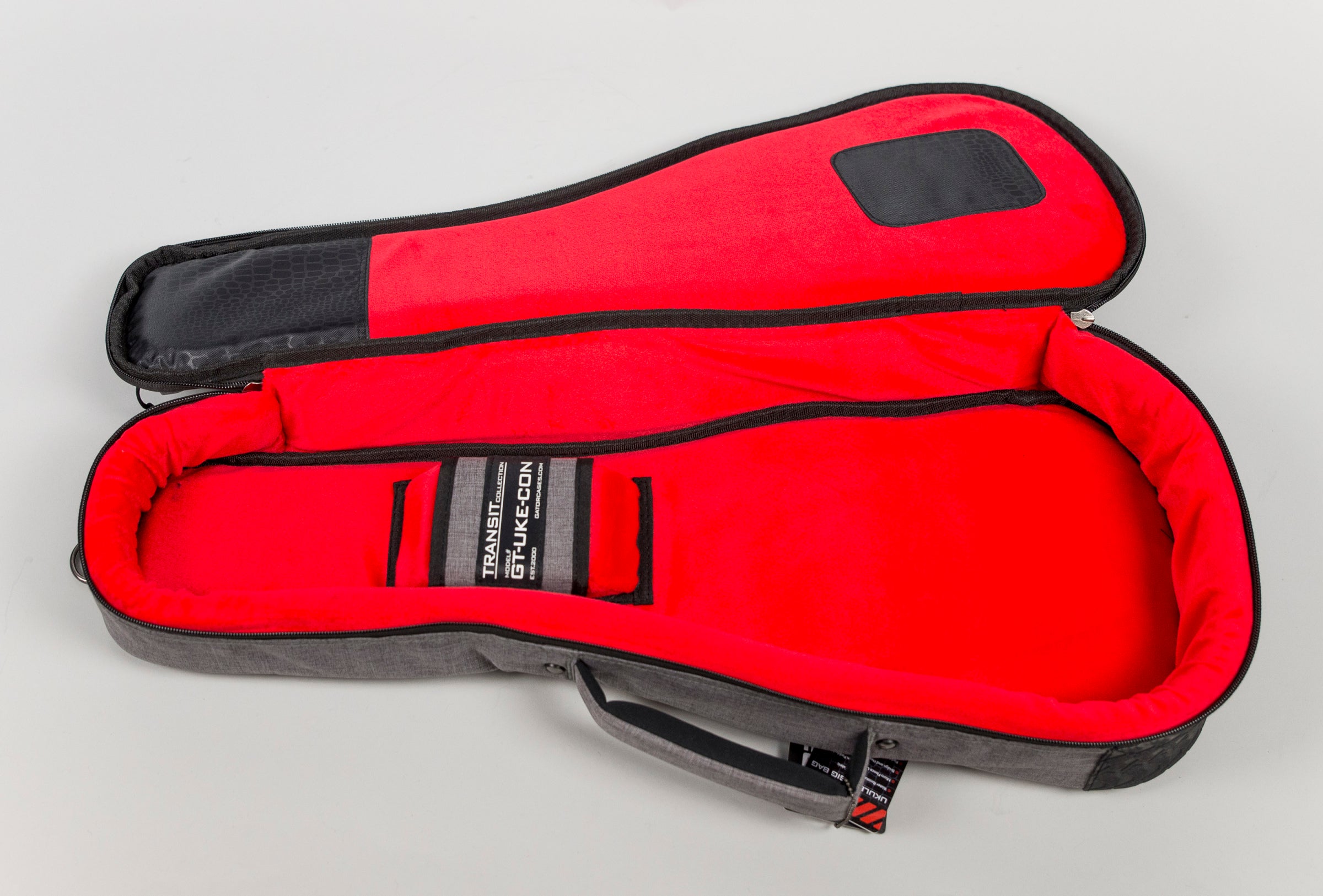 Gator Transit Gig Bag for Concert Ukulele in Gray