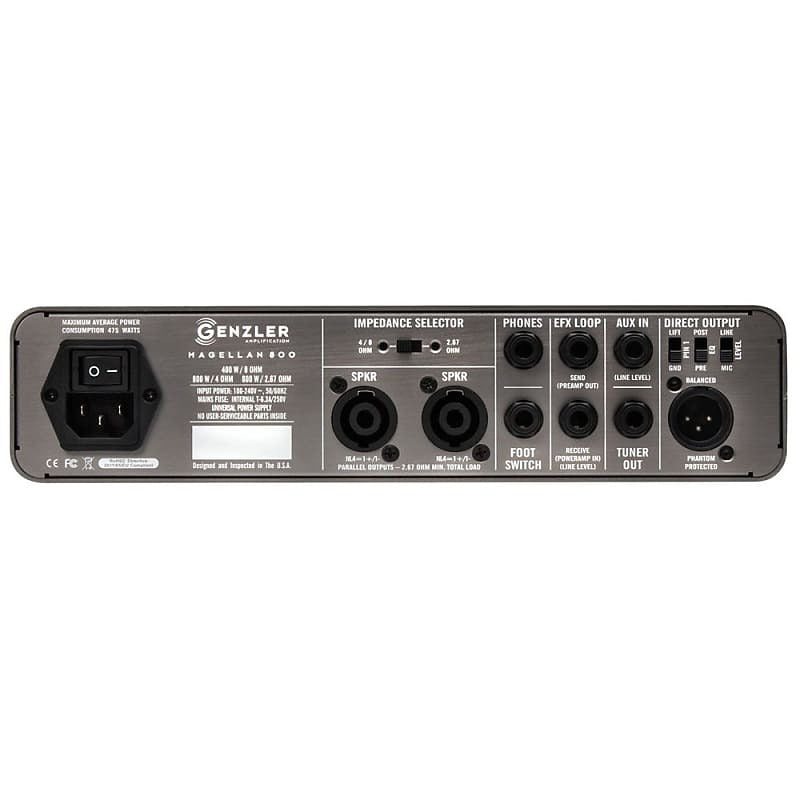 Genzler Amplification MG-800 Magellan 800 Compact 800-Watt Bass Amp Head