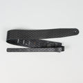Henry Heller 2.5" Adjustable Quilted Garment Leather Guitar Strap, Black