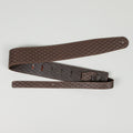 Henry Heller 2.5" Adjustable Quilted Garment Leather Guitar Strap, Brown