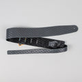 Henry Heller 2.5" Adjustable Quilted Leather Guitar Strap Gray