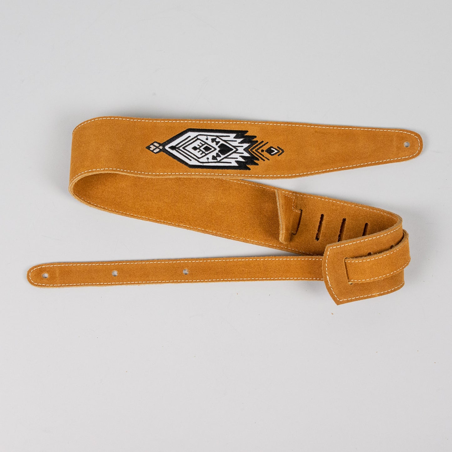 Henry Heller 2.5" Azteca Embroidered Suede Guitar Strap