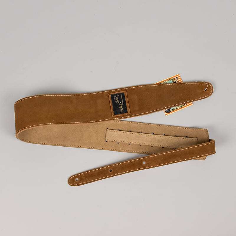 Henry Heller 2.5" Cross Series Tan/Bone Suede Guitar Strap