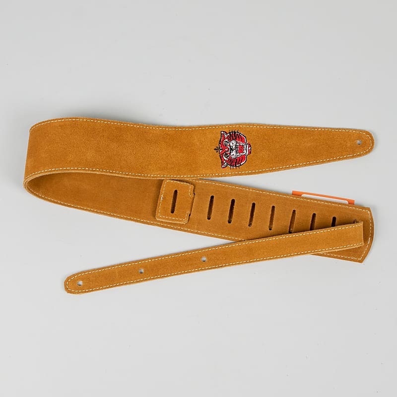 Henry Heller 2.5" Tiger Embroidered Suede Guitar Strap