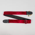 Henry Heller 2" Crushed Velvet Guitar Strap, Red
