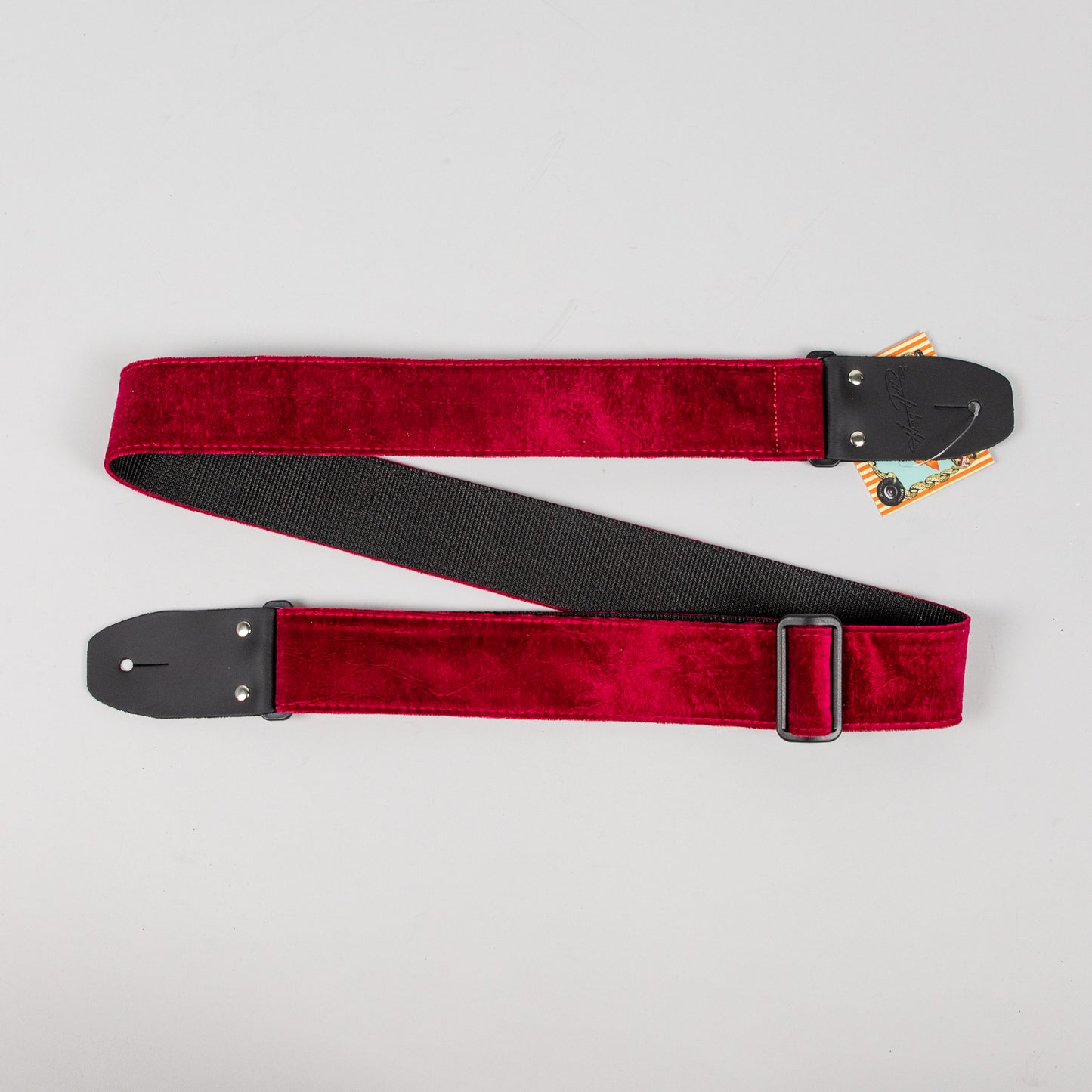 Henry Heller 2" Crushed Velvet Guitar Strap, Red