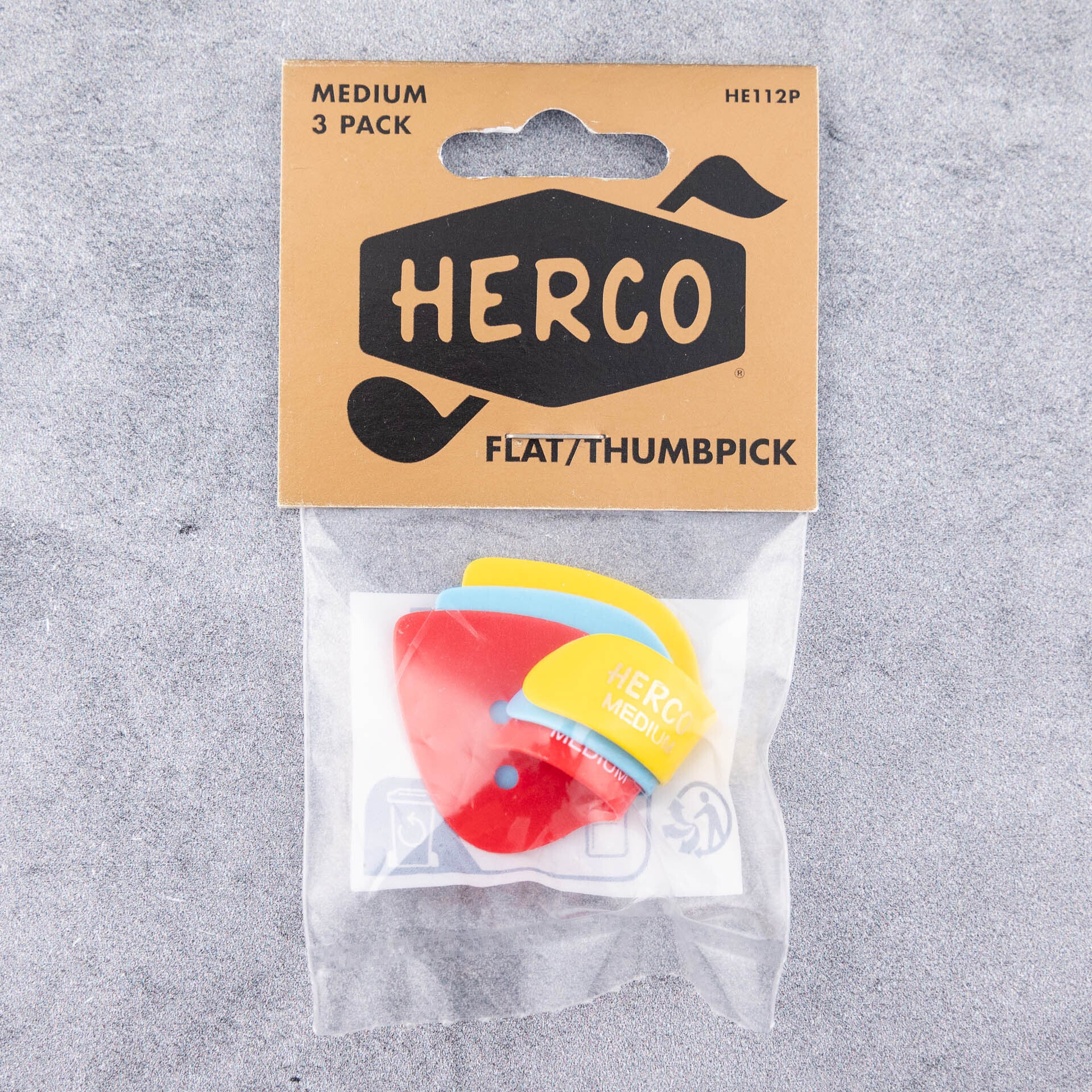 Herco Medium Thumbpicks, 3-Pack