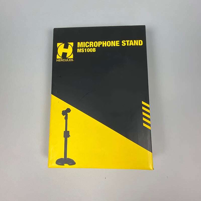 Hercules Low Profile Microphone Stand, H-Shaped Base, EZ Mic Clip