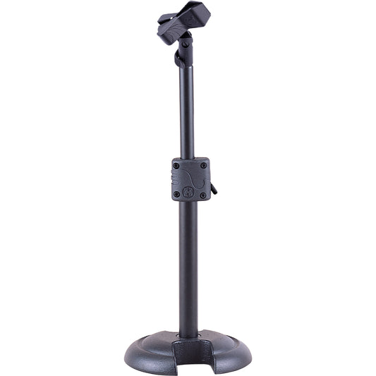 Hercules Low Profile Microphone Stand, H-Shaped Base, EZ Mic Clip