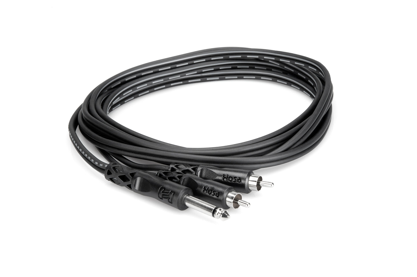 Hosa 2 meter Y Cable 1/4 in TS to Dual RCA