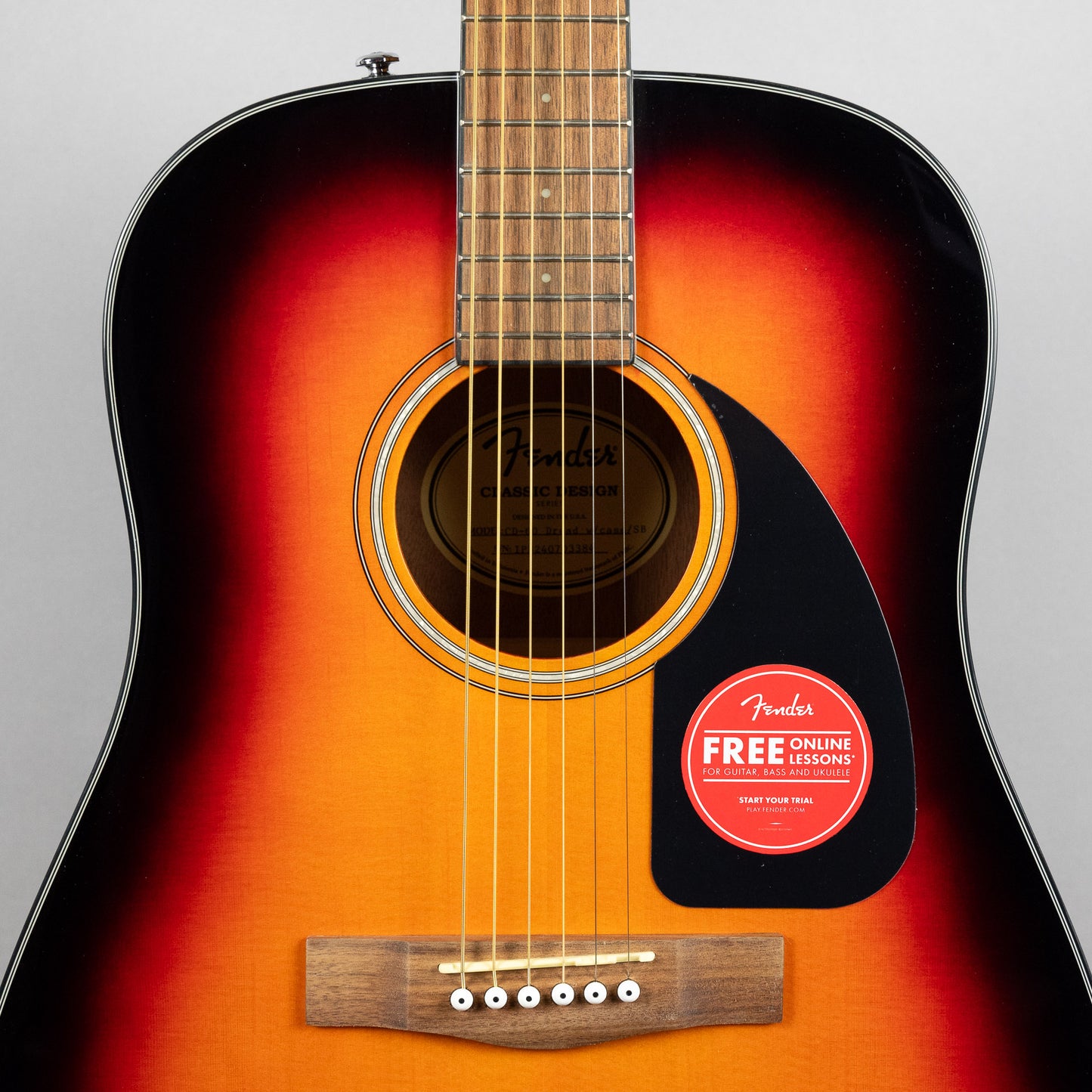 Fender CD-60 Dreadnaught Acoustic Guitar in Sunburst