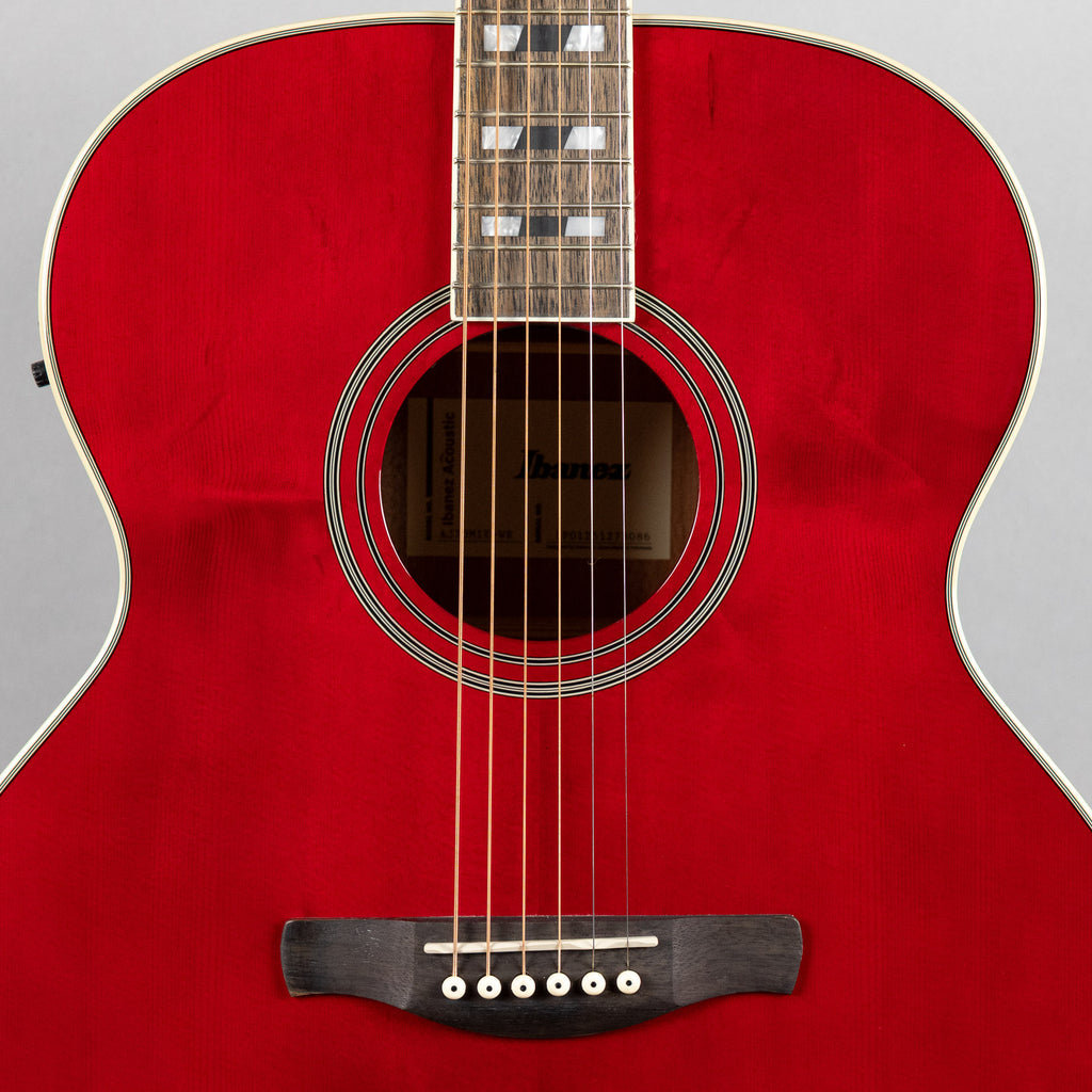 Ibanez AJ70M1E Artwood Acoustic Guitar, Wine Red High Gloss