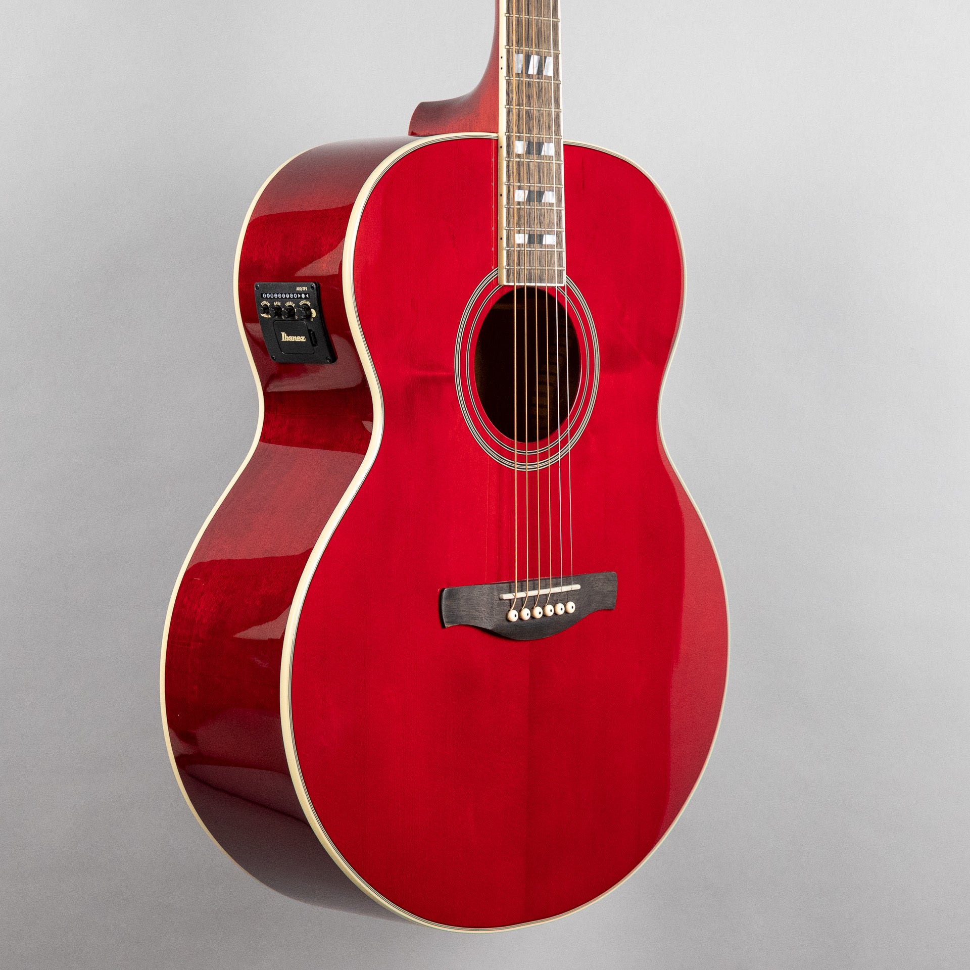 Ibanez AJ70M1E Artwood Acoustic Guitar, Wine Red High Gloss