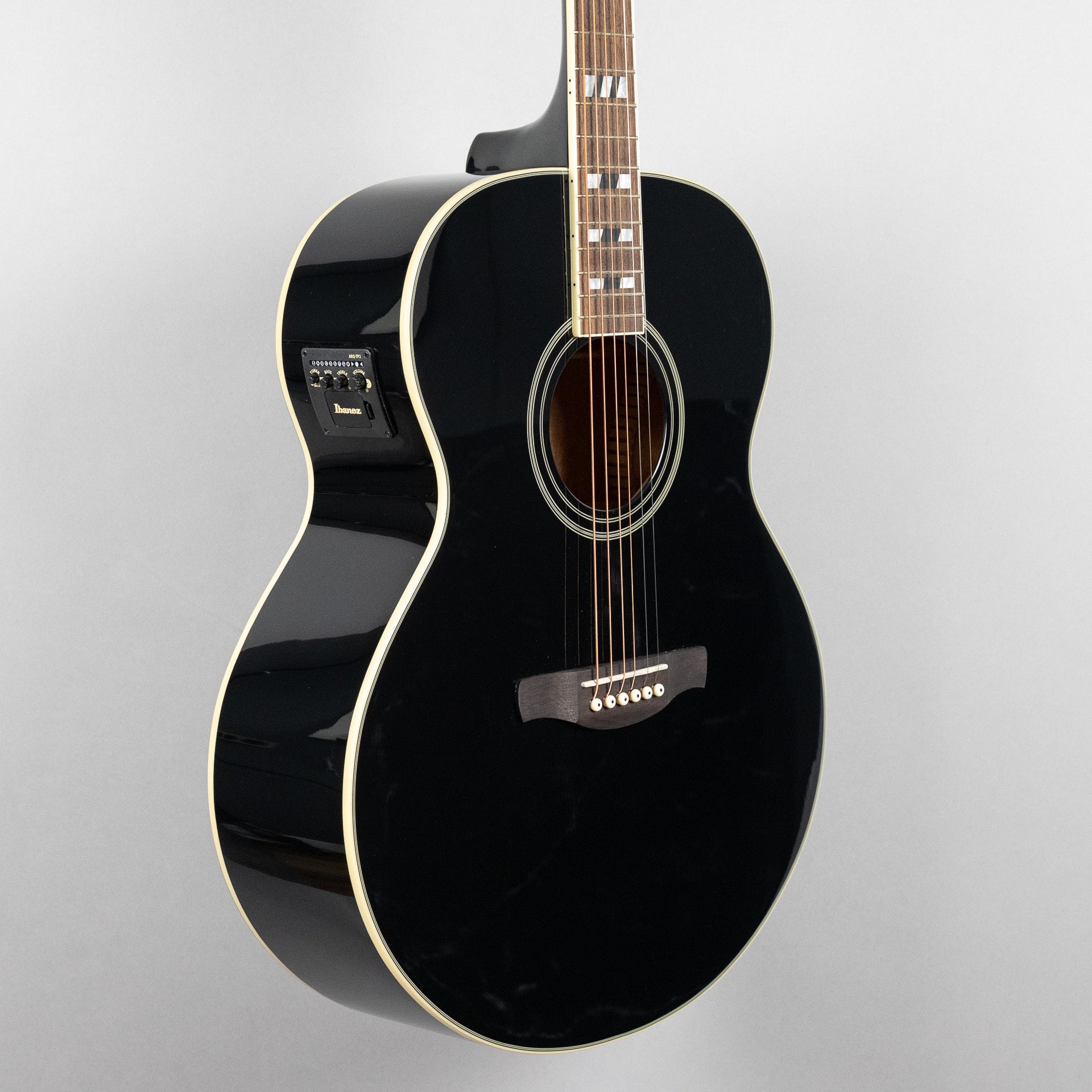 Ibanez AJ70M1E Artwood Jumbo Acoustic, Black High Gloss