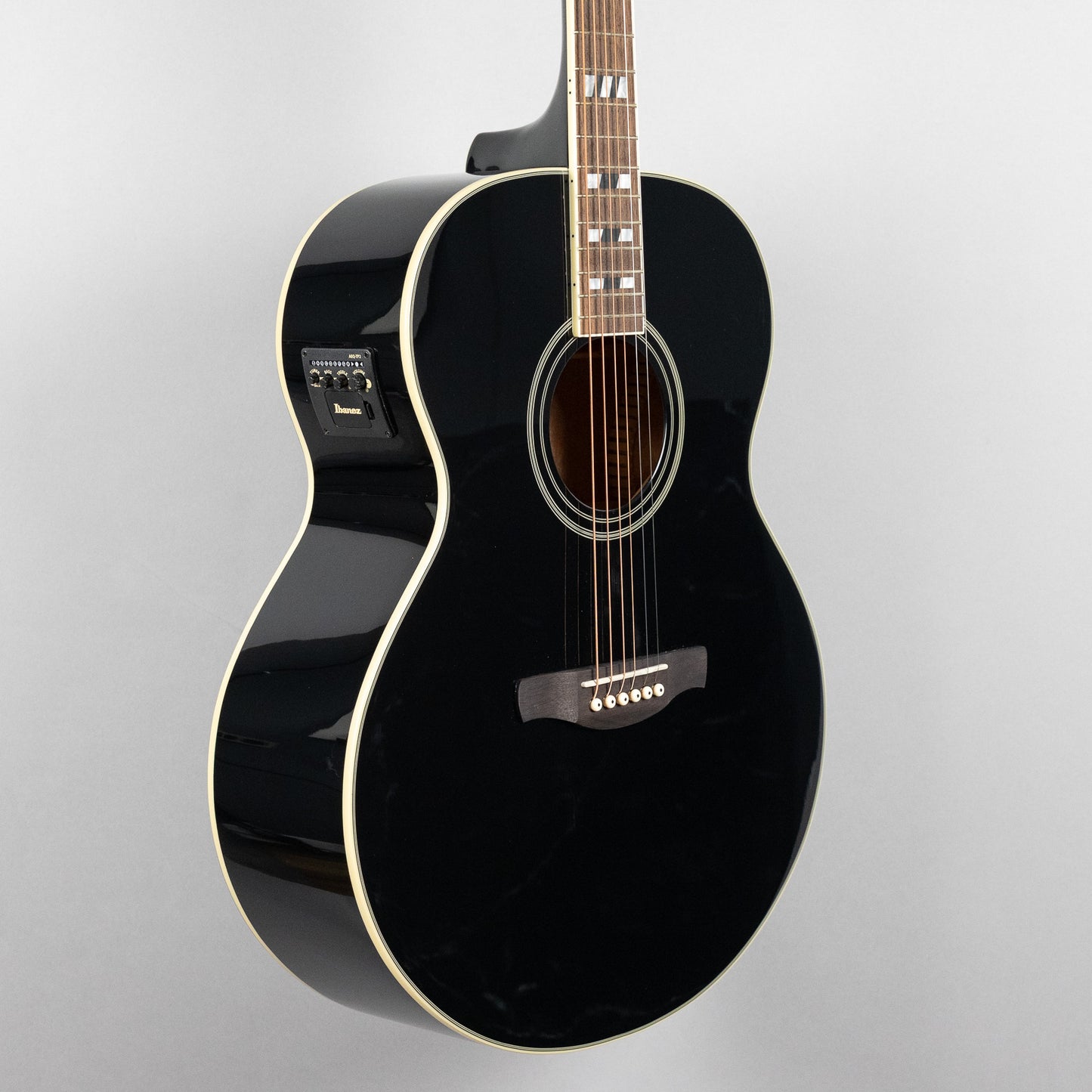 Ibanez AJ70M1E Artwood Jumbo Acoustic, Black High Gloss