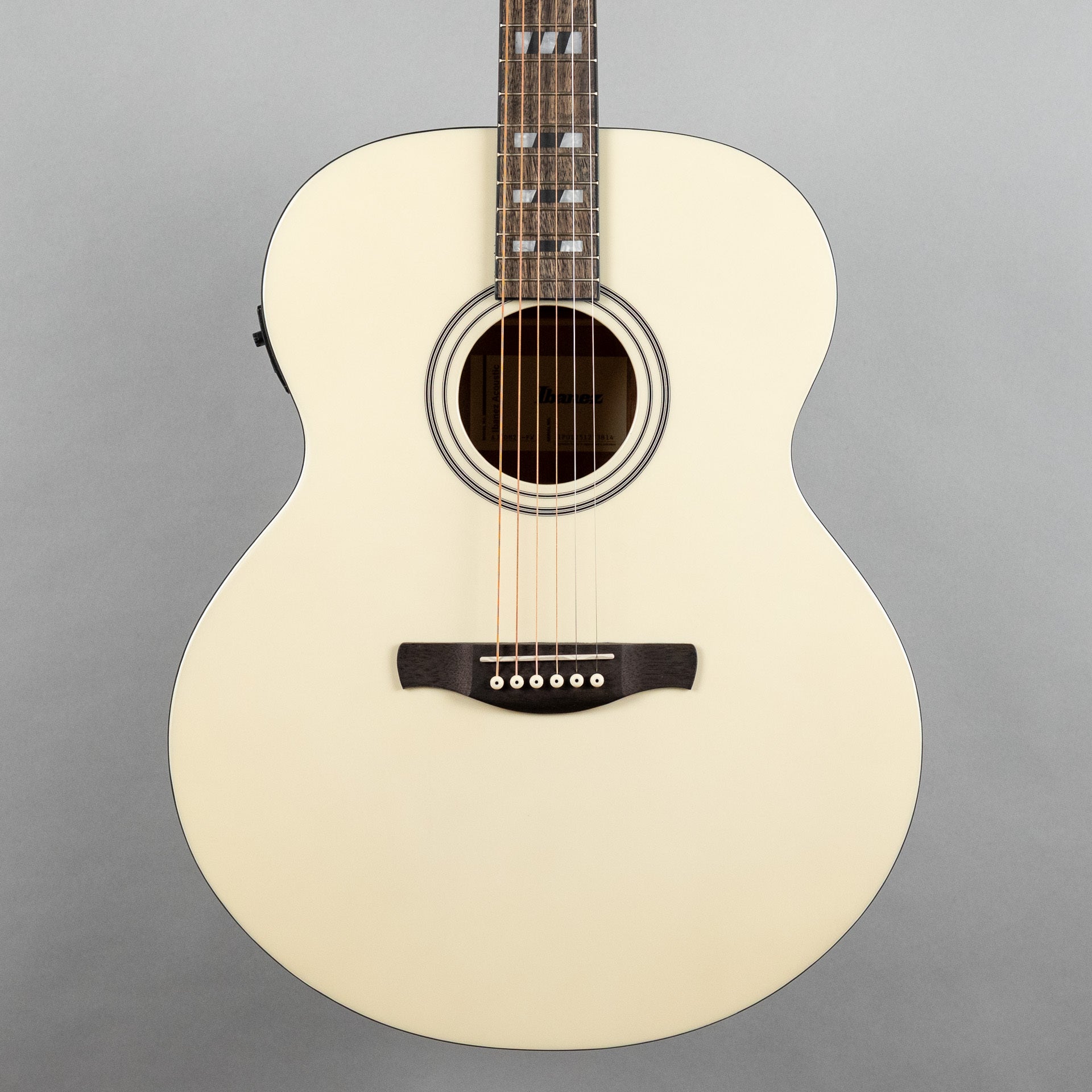Ibanez AJ70M2E Artwood Acoustic Guitar, Pearl White High Gloss