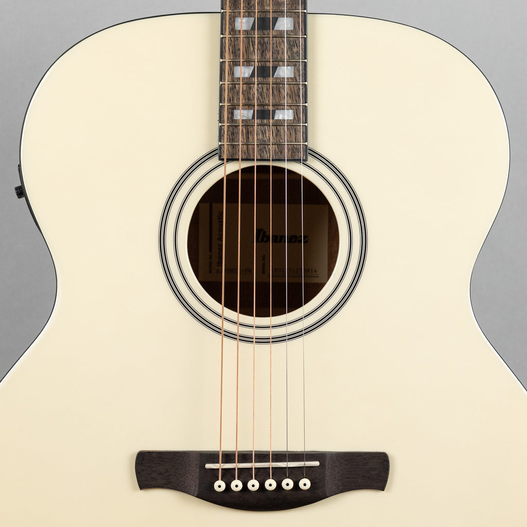 Ibanez AJ70M2E Artwood Acoustic Guitar, Pearl White High Gloss