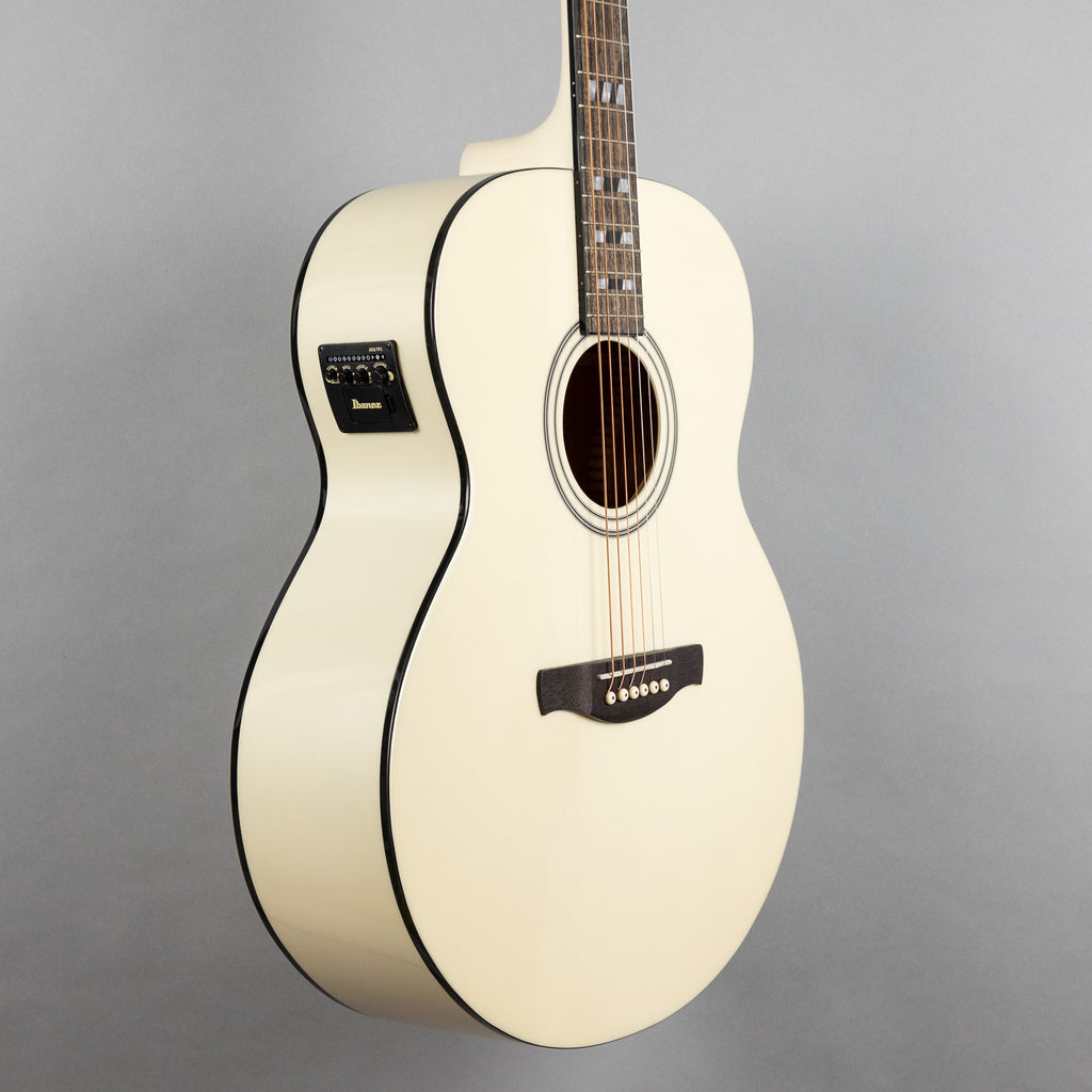 Ibanez AJ70M2E Artwood Acoustic Guitar, Pearl White High Gloss