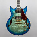 Ibanez AM93QA AM Artcore Expressionist Semi-Hollow Body Guitar, Jet Blue Burst