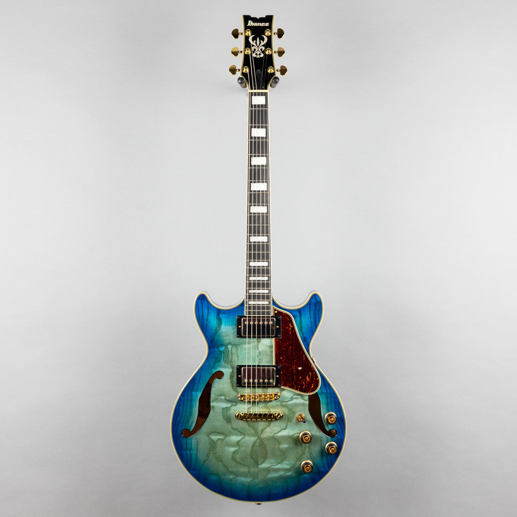 Ibanez AM93QA AM Artcore Expressionist Semi-Hollow Body Guitar, Jet Blue Burst