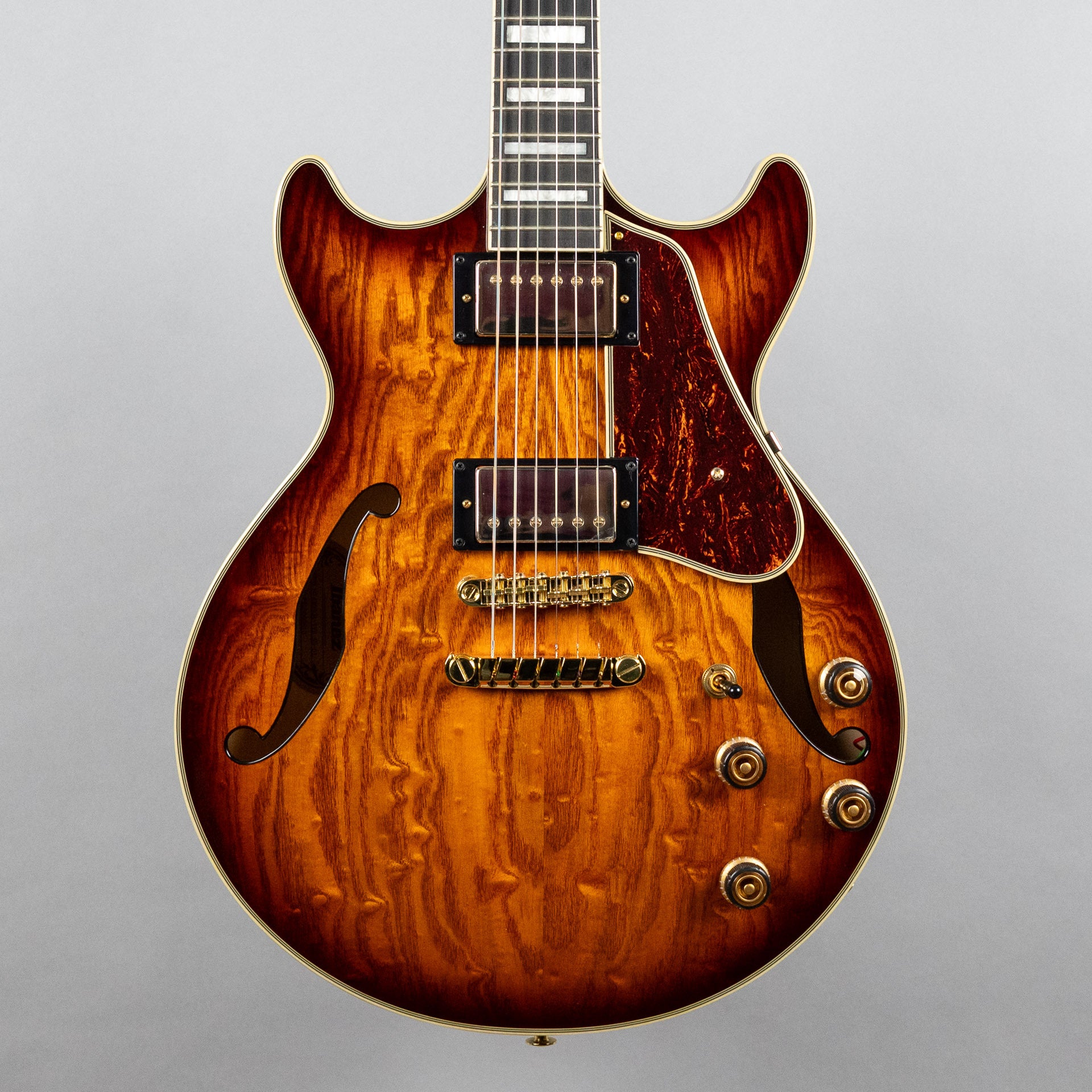 Ibanez AM93QA AM Artcore Expressionist Semi-Hollow Body Guitar, Vintage Violin High Gloss