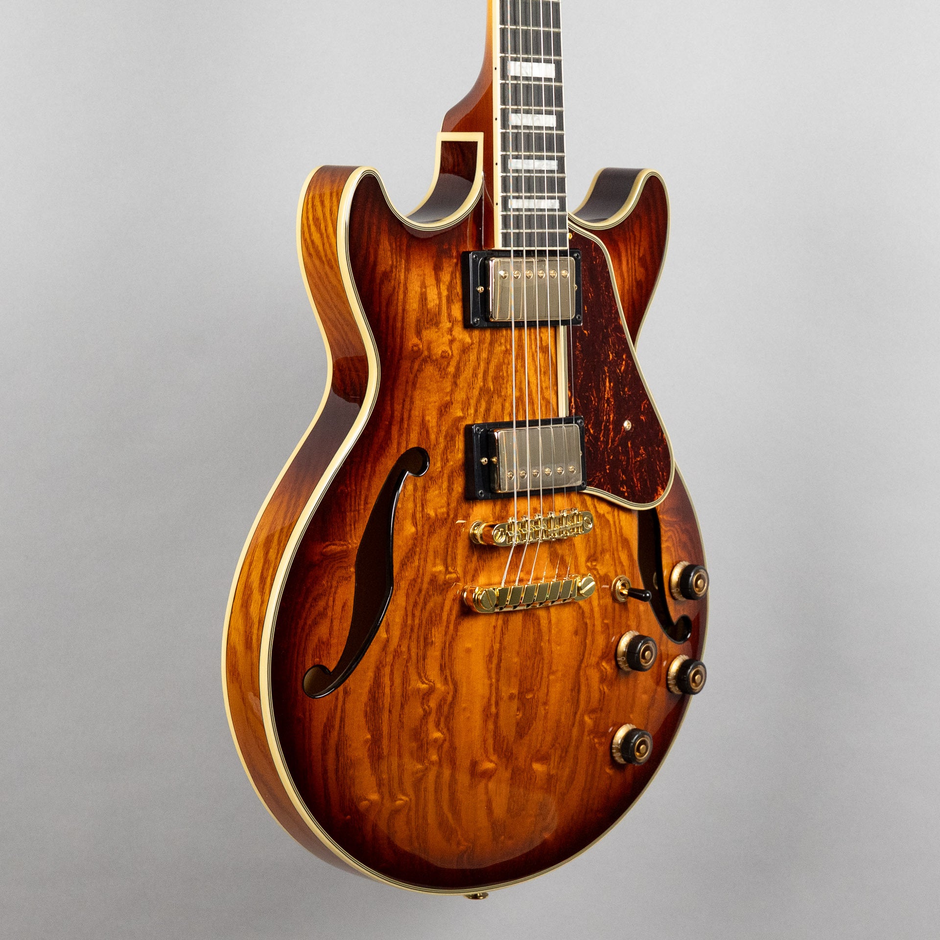 Ibanez AM93QA AM Artcore Expressionist Semi-Hollow Body Guitar, Vintage Violin High Gloss