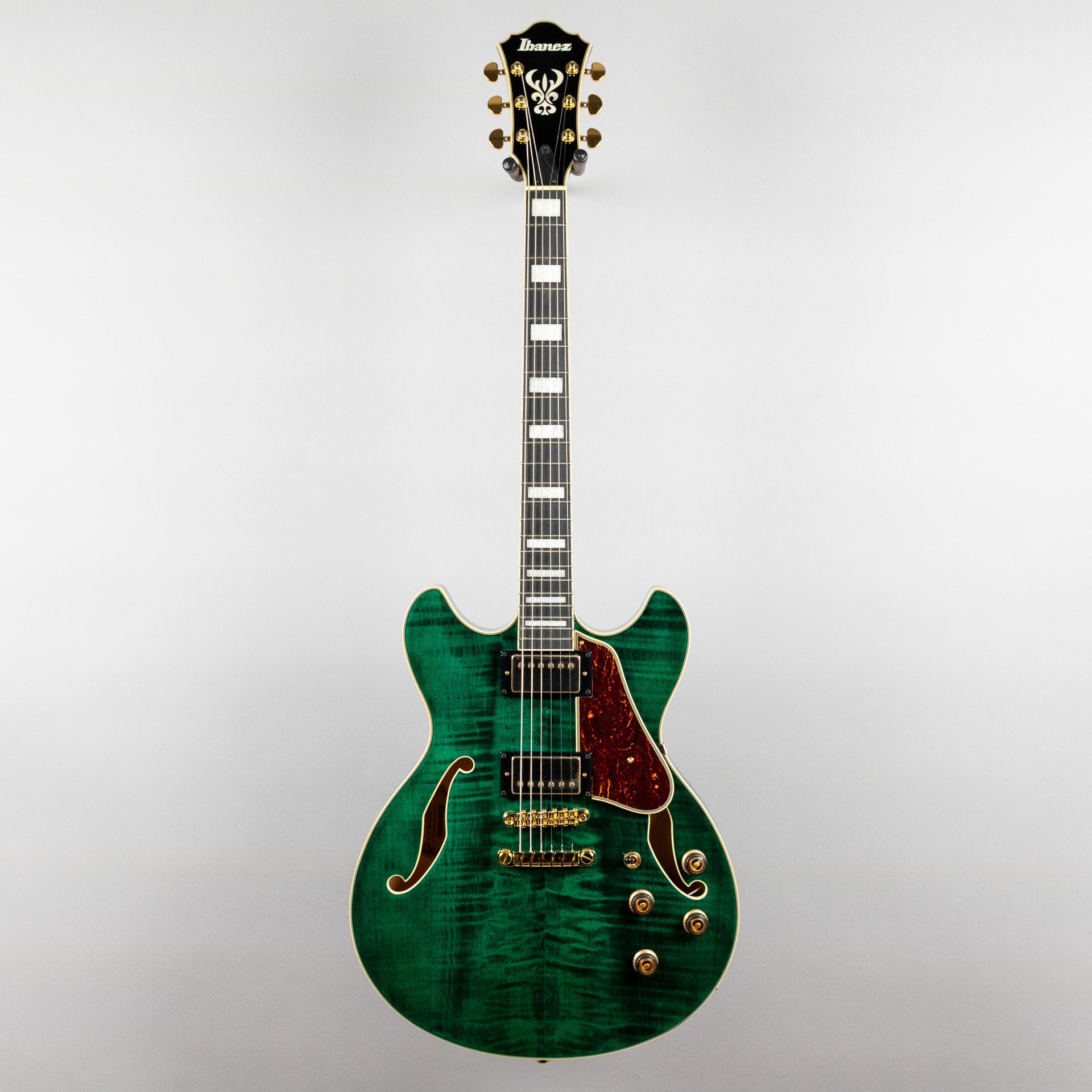 Ibanez AS93FM Artcore Expressionist Semi-Hollow Body, Transparent Moss Green
