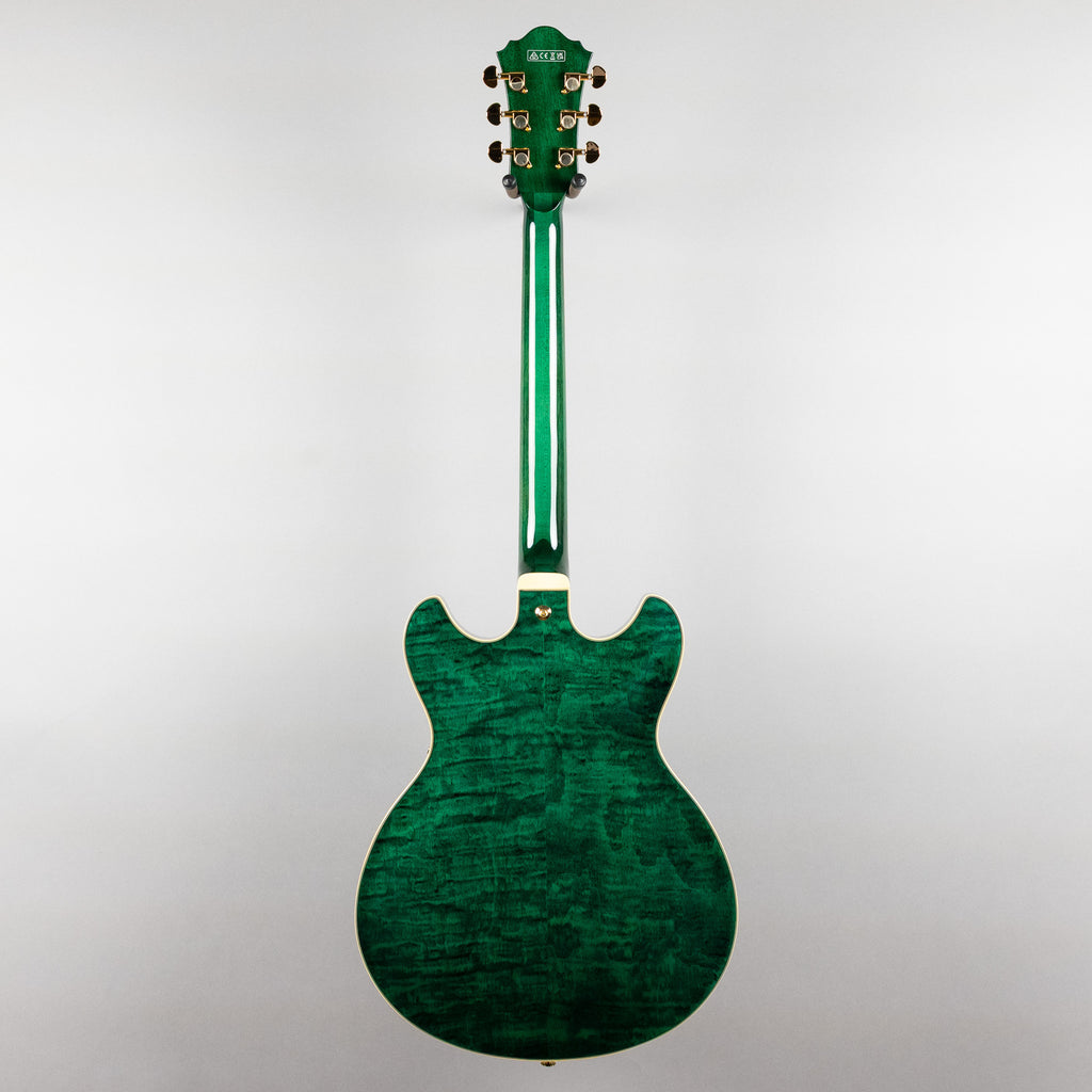 Ibanez AS93FM Artcore Expressionist Semi-Hollow Body, Transparent Moss Green