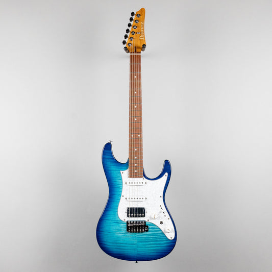 Ibanez AZ22S1F AZ Standard Electric Guitar, Transparent Turquoise Burst