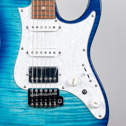 Ibanez AZ22S1F AZ Standard Electric Guitar, Transparent Turquoise Burst