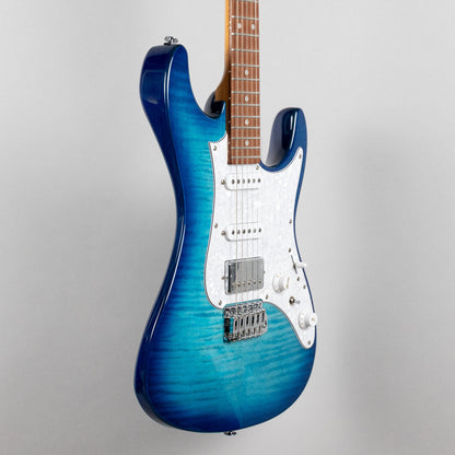 Ibanez AZ22S1F AZ Standard Electric Guitar, Transparent Turquoise Burst