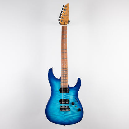Ibanez AZ24S1F AZ Standard Electric Guitar, Transparent Turquoise Burst