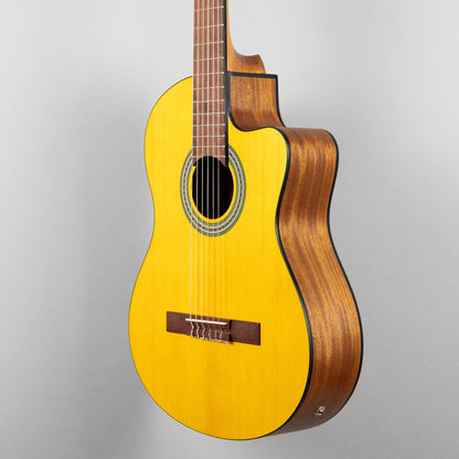 Ibanez GA3ECE Classical Nylon String Guitar, Open Pore Amber