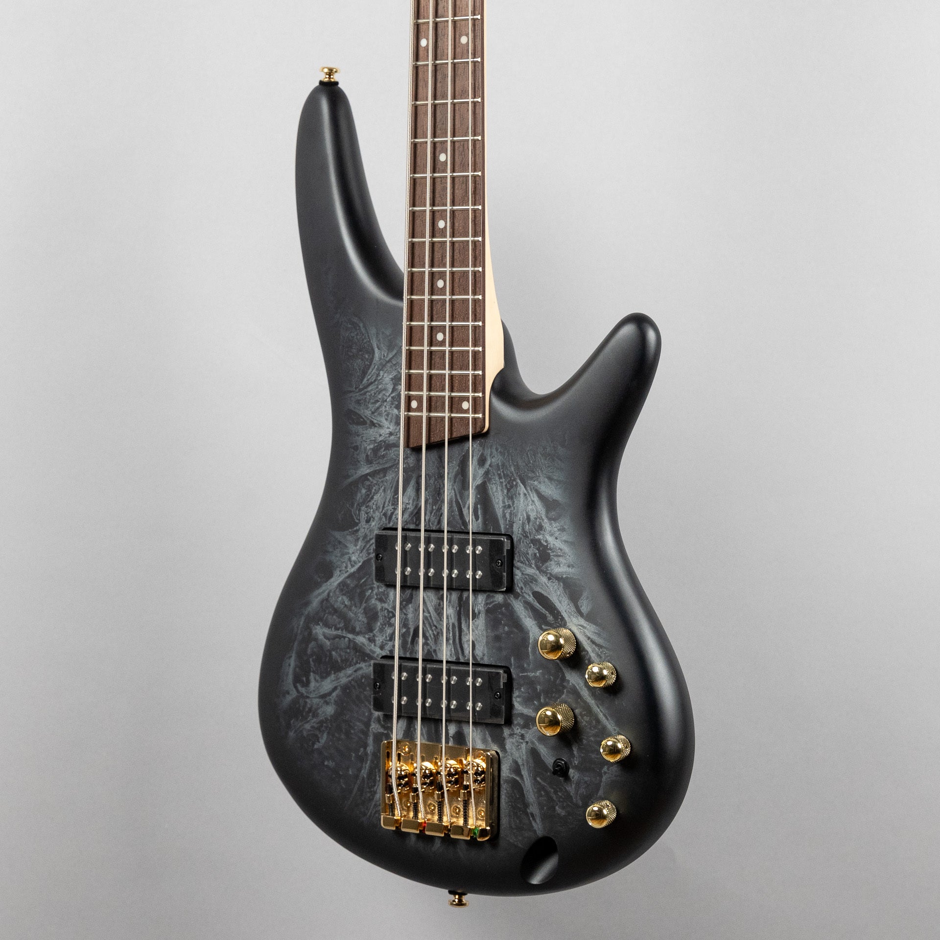 Ibanez SR300EDX SR Standard 4-String Bass Guitar, Black Ice Frozen Matte