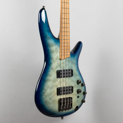 Ibanez SR400EQM-SCB SR Standard 4-String Bass, Stained Cosmic Blue Starburst
