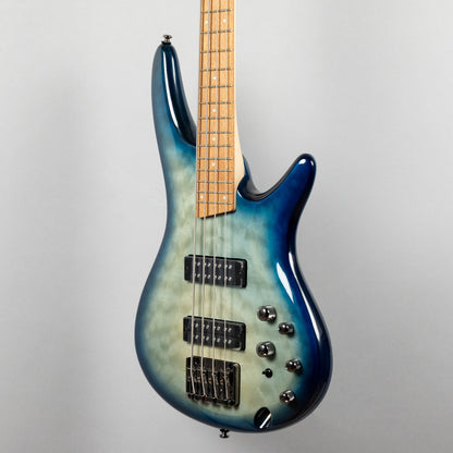 Ibanez SR400EQM-SCB SR Standard 4-String Bass, Stained Cosmic Blue Starburst