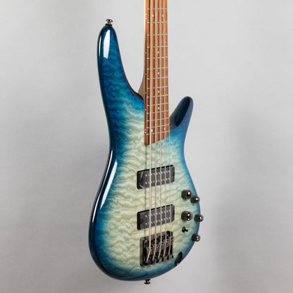 Ibanez SR405EQM SR Standard 5-String Bass, Stained Cosmic Blue Starburst