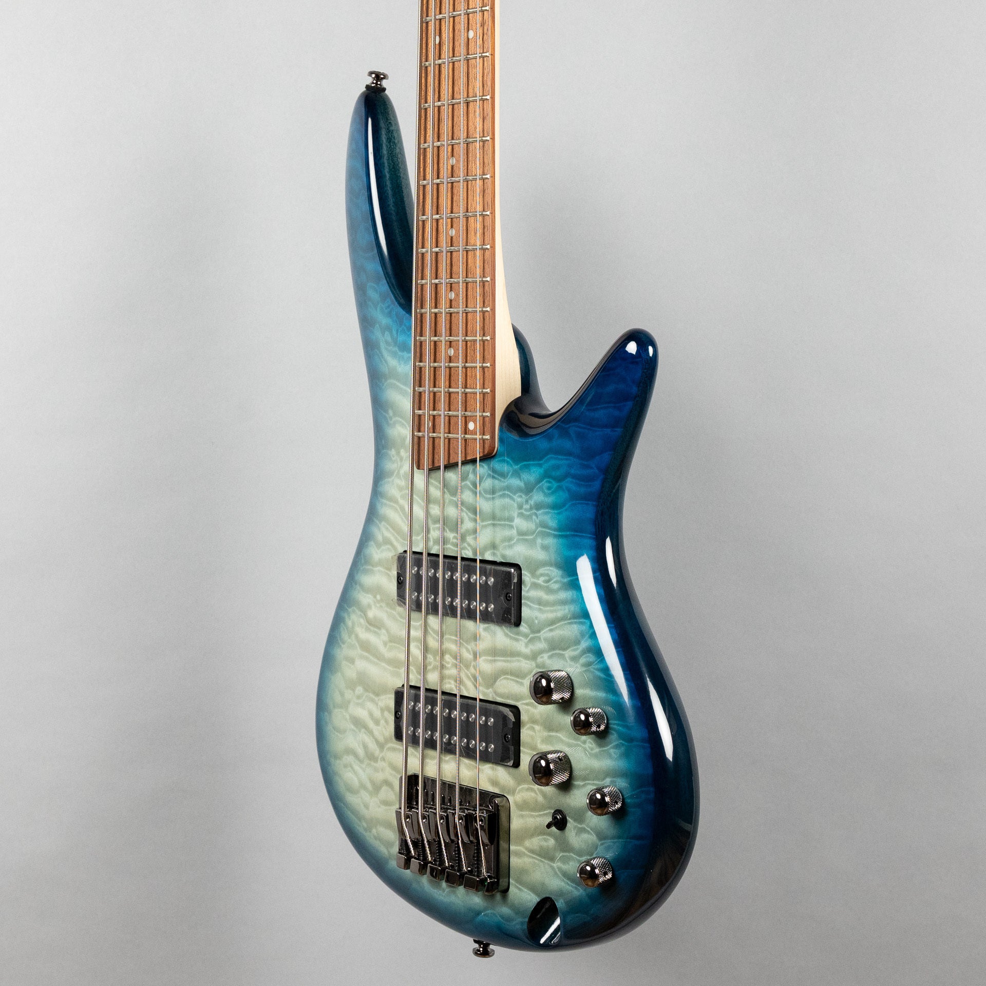 Ibanez SR405EQM SR Standard 5-String Bass, Stained Cosmic Blue Starburst