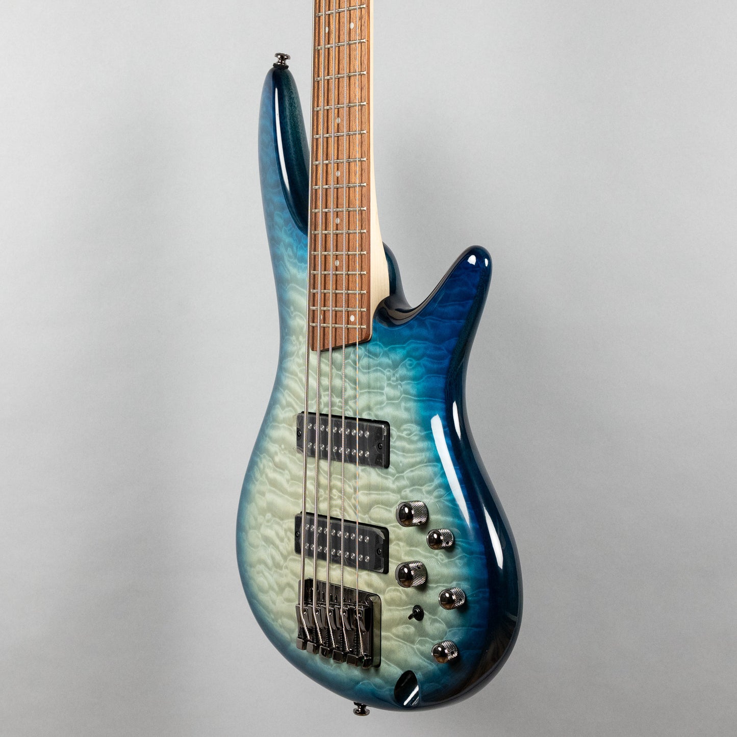 Ibanez SR405EQM SR Standard 5-String Bass, Stained Cosmic Blue Starburst