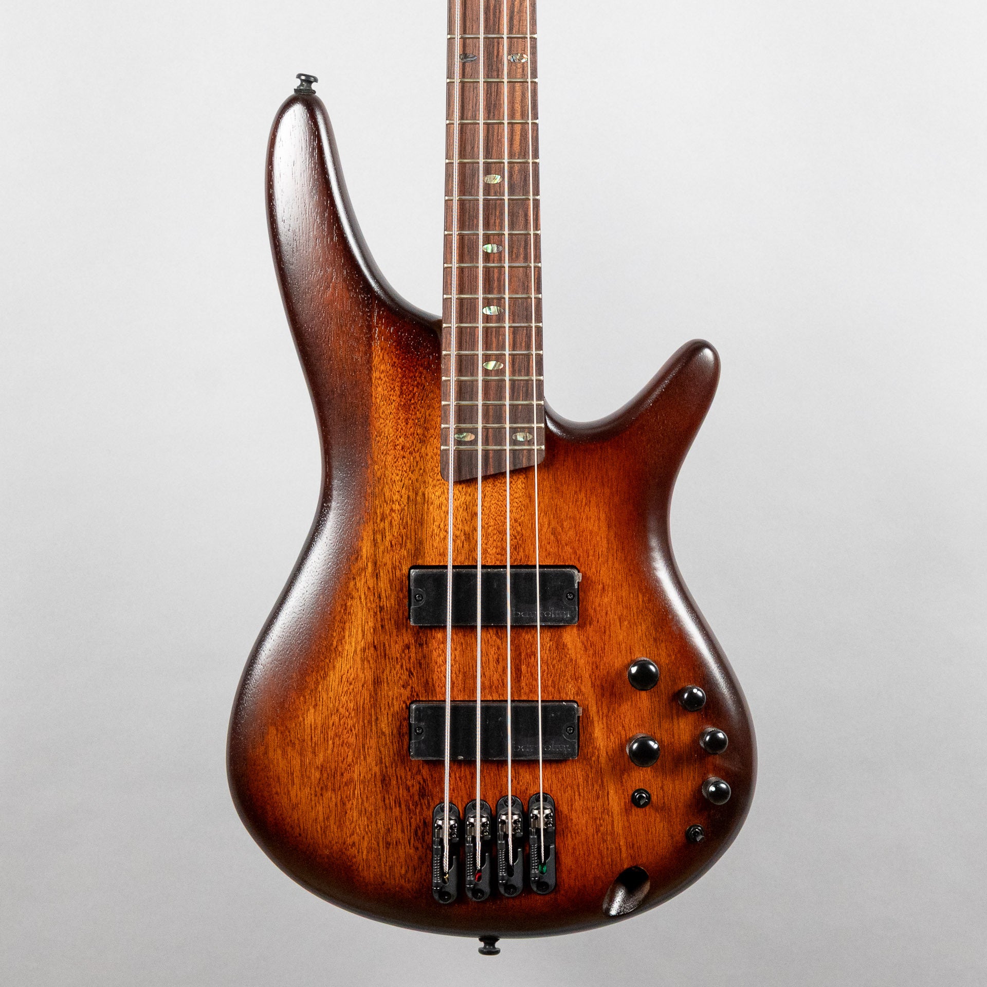 Ibanez SR500A SR Standard 4-String Bass Guitar, Mahogany Brown Burst Low Gloss
