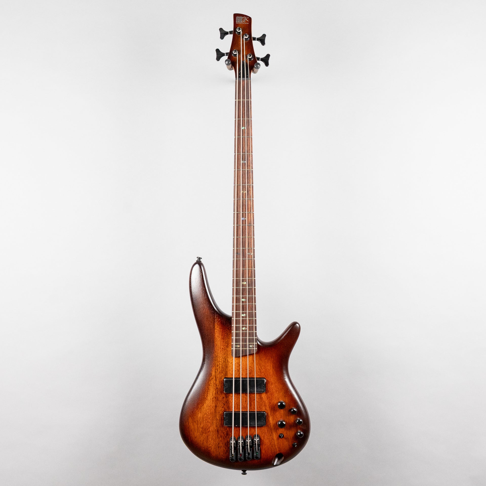 Ibanez SR500A SR Standard 4-String Bass Guitar, Mahogany Brown Burst Low Gloss