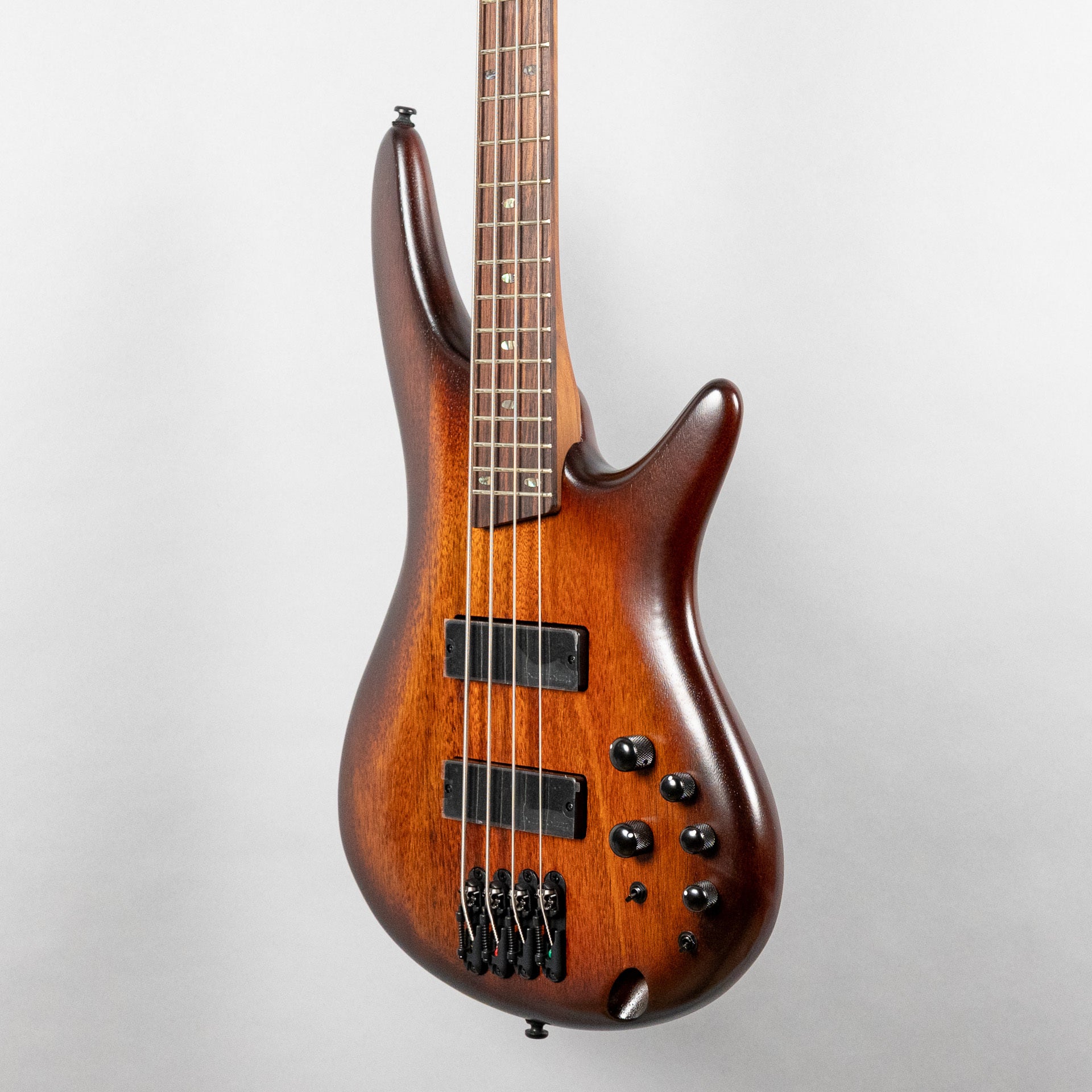 Ibanez SR500A SR Standard 4-String Bass Guitar, Mahogany Brown Burst Low Gloss