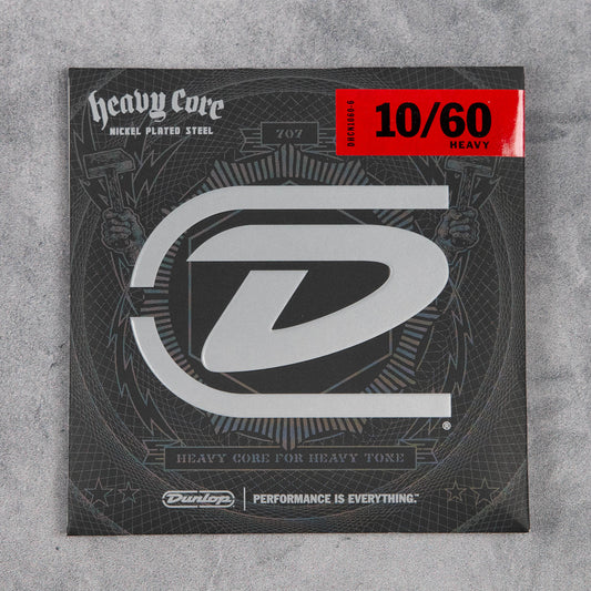 Dunlop Heavy Core Nickel Wound Electric Guitar Strings, 10-60, Heavy