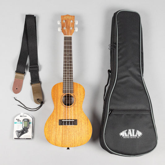 Kala KA-15 Satin Mahogany Concert Ukulele Bundle