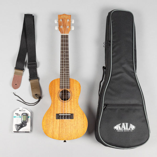 Kala KA-15 Satin Mahogany Concert Ukulele Bundle